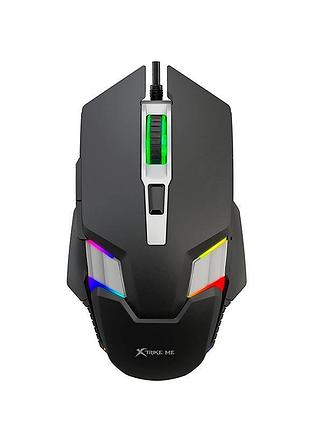 Мышка игровая xtrike me gm-110 gaming mouse rgb 1200-3600 4 step dpi usb black