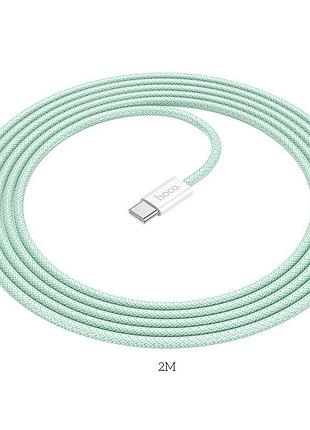 Кабель для зарядки телефона hoco x104 type-c to type-c 60w 200 см зеленый