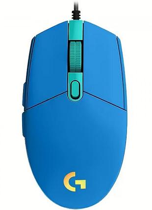 Миша logitech g102 lightsync blue провідна usb ігрова 6 кнопок кабель 2.1 м для пк та ноутбука (910-005810)