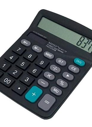 Настольный калькулятор чисел keenly kk-837-12, черный, 12 разрядов