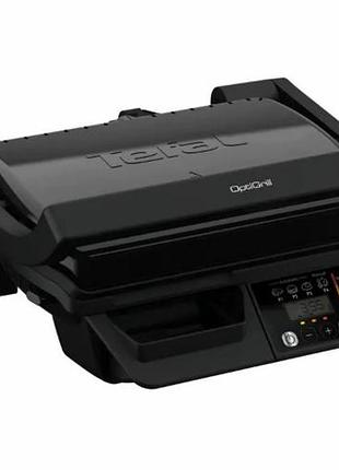 Гриль tefal gc7p0810 optigrill 2000 вт, інтелектуальне приготування, 3 автоматичні програми, знімні антипригарні пластини