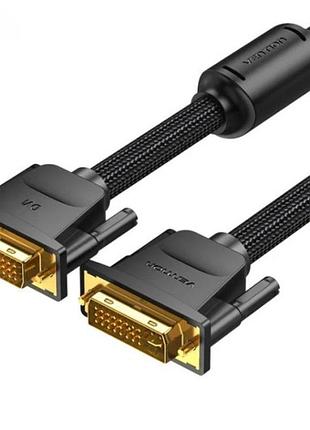Кабель для передачі даних vention dvi-d 24 male to 24 male 8м чорний (eaebk)