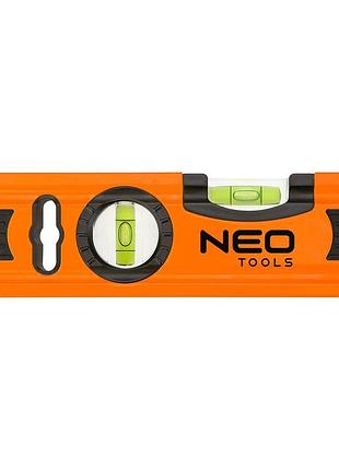 Строительный уровень neo tools 71-030 20 см алюминиевый с двумя капсулами оранжевый