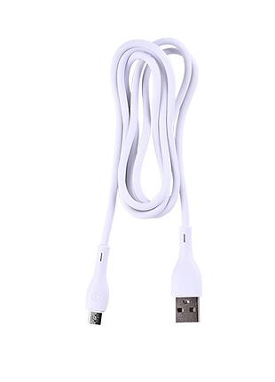 Кабель klgo wl-1420 usb – micro usb 1 м, 2.4a, белый, пластик + металл