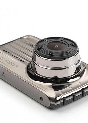 Автомобільний відеореєстратор vehicle blackbox dvr v13 8068 з двома камерами silver