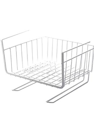 Полка навесная stenson td01319 white металлическая с держателем 29×24.5×18.5 см (ww02861)