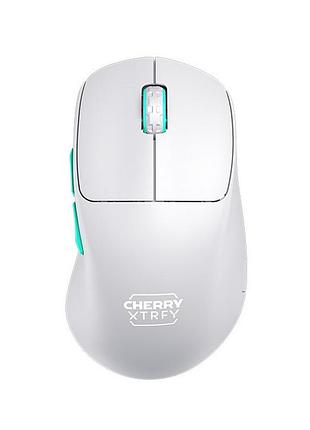 Игровая мышь cherry xtrfy m64 white, rgb-подсветка, беспроводное подключение 2.4g (cx-m64w-white)
