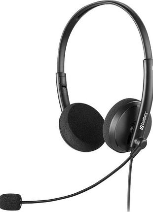 Гарнитура sandberg minijack 3,5mm office headset black (325-41)