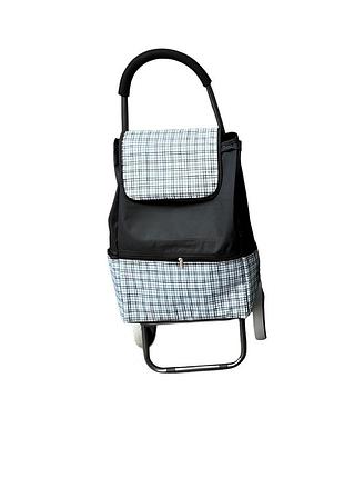 Сумка на колесах stenson mh-5285 чорна з блакитним, 98x44x30 см