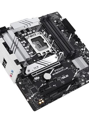 Материнская плата asus prime b760m-plus, lga1700, 4xddr5, hdmi, displayport, 3xpcie, 4xsata, 2xm.2, lan 2.5gb, microatx