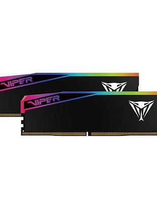 Модулі пам’яті patriot viper elite 5 ultra rgb ddr5 32 гб, 6400 мгц, cl32, комплект 2×16 гб – чорний корпус, синхронізація rgb