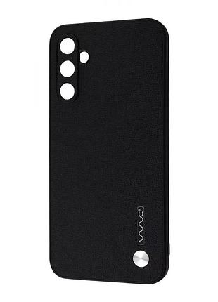 Чохол wave leather case для samsung galaxy a14, чорний