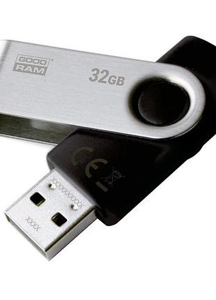 Флеш-накопитель usb flash goodram uts2-0320k0r11 32gb usb 2.0 twister black retail