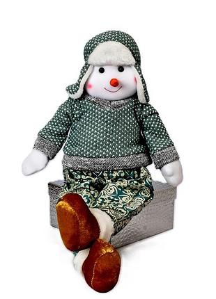 Фигура новогодняя "santa&amp;co" в новогодний наряд для декора помещения 51 см green