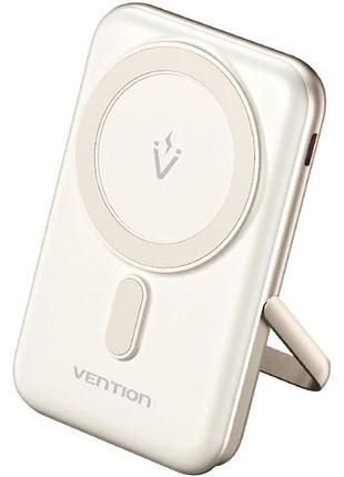 Универсальная батарея vention magnetic wireless white 10000 мач 20w pd usb-c qi 15w (fhnw0)