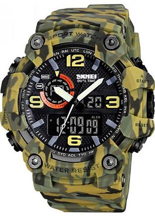 Годинник наручний чоловічий з підсвічуванням skmei 1520cmgn camouflage