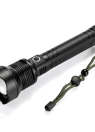 Фонарик ручной аккумуляторный тактический usb bl 601 p90 черный