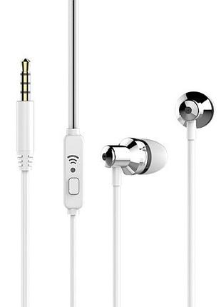 Наушники проводные wk wired earphone wi90 белый