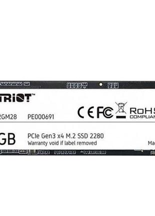 Накопичувач ssd m.2 patriot p300p512gm28 pci express 3.0x4/512гб/3d nand tlc