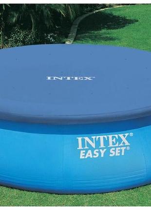 Тент для надувного круглого бассейна intex 28021 305 см синий