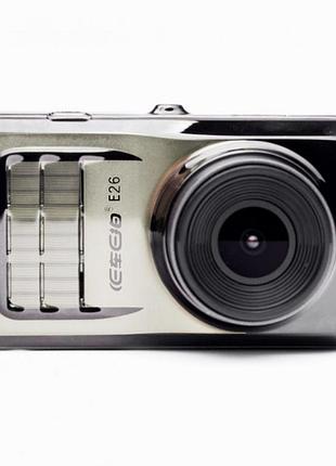 Автомобільний відеореєстратор dvr e26 full hd 1080p 12mp silver