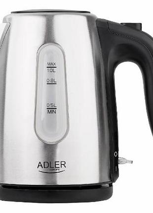 Чайник электрический adler ad 1273 1 l 1200 вт silver