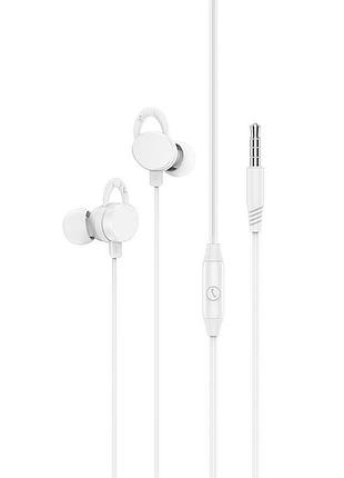Наушники проводные hoco rhyme universal earphones with microphone m103 white