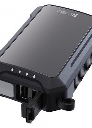 Повербанк умб sandberg 420-65 hand warmer з обігрівачем рук 10000mah 2a usb type-c in led ліхтар 1w black