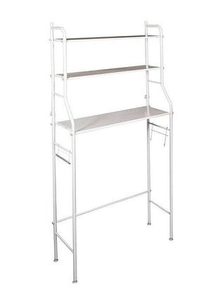 Полка-стеллаж для туалета stenson r30895 металлическая 47х25х155 см white