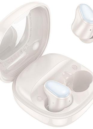 Наушники в кейсе hoco eq13 bt5.3/40мач/400mah/7h milky white (26612)