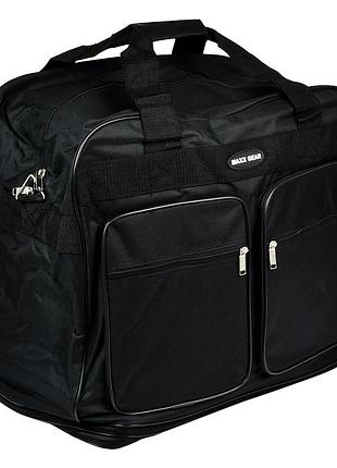 Дорожная сумка на колесах gearmaxx r33489-36 черная полиэстер с металлом расширитель 36" (r33489-36)