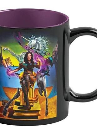 Чашка good loot game art chronicles: the witcher yennefer, 450 мл, термочувствительная, черный/фиолетовый