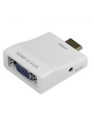Переходник hdmi m-vga f kingda b00230 с аудио интерфейсом micro usb белый rtl