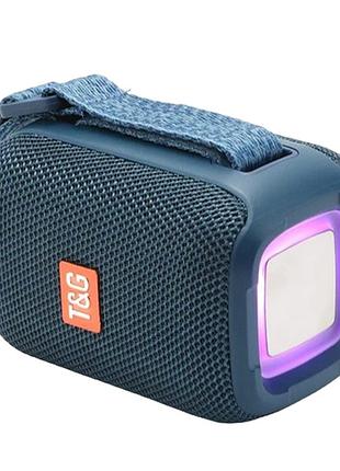 Портативная bluetooth колонка tg339 5w с rgb подсветкой blue