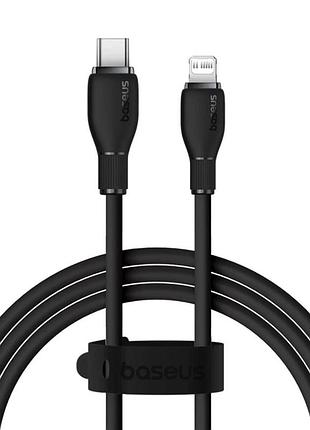 Кабель baseus pudding type-c to lightning 20w 1.2м для быстрой зарядки, черный