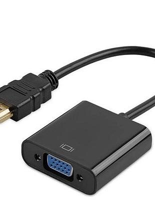 Переходник kingda b00119 hdmi m/vga f без звука oem 0.2м black