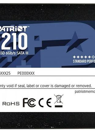 Твердотільний накопичувач ssd жорсткий диск patriot p210 128gb 2.5" sata iii (6gb/s) 3d tlc nand (p210s128g25)