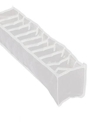 Коробка складная для хранения белья stenson r94379-11 32х12х12 см на 11 отделений полупрозрачная с белым