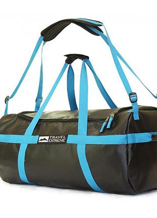 Сумка-рюкзак із щільною водонепроникною тканиною travel extreme teza 100l блакитна