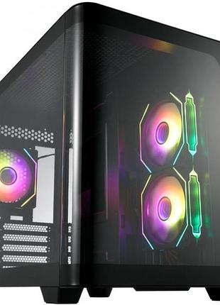 Корпус fsp s380-ba midi tower matx без блока питания с 3×120 мм argb вентиляторами 2×usb 3.0 и usb type-c черный