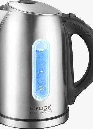Чайник brock wk2302d электрический 1,7 л 2200 вт корпус сталь регулятор температуры