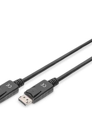 Кабель assmann ak-340100-150-s 2xdisplayport m/m 15m black