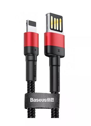 Кабель baseus calklf-gg1 lightning cafule special edition 100см 2.4a red/black