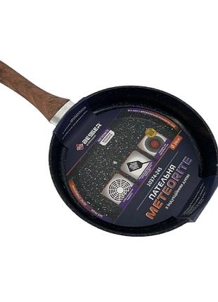 Сковорода besser 10374-24s meteorite 24×5.5 см антипригарная керамическая черная