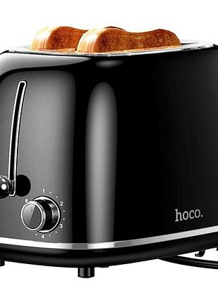 Тостер hoco hjd11a з терморегулятором, корпус з металу та пластику, чорний