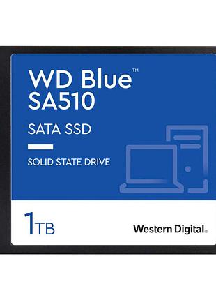 Накопичувач ssd 2.5" western digital blue sa510 1tb sata r 560 mb/s w 520 mb/s black (wds100t3b0a)