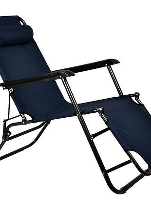 Кресло для отдыха stenson mh-3068l-2 шезлонг складной с подголовником 178×60×80 см