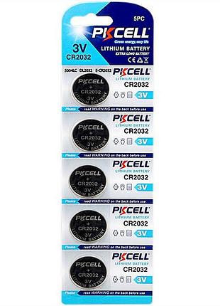Батарейка cr2032 pkcell cr2032-5b 3.0v lithium power 5pcs/card