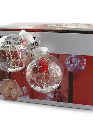 Світлодіодна гірлянда внутрішня xmas m-1 copper curtain ball lamp 7257 санта 10 кульок різнокольорова