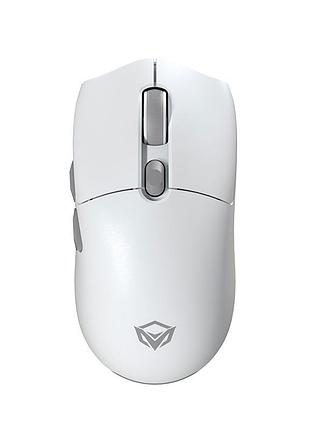 Ігрова миша meetion gw33 white, rgb-підсвітка, 10000 dpi, комбіноване підключення usb + 2.4g + bluetooth